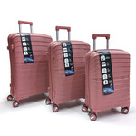 Set Valijas Flb Pp Oro Rosa  20 24 28 175 4Ruedas